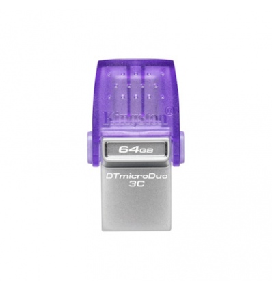 Kingston DataTraveler MicroDuo 3C/64GB/USB 3.2/USB-A + USB-C/Fialová