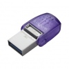 Kingston DataTraveler MicroDuo 3C/256GB/USB 3.2/USB-A + USB-C/Fialová