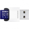 Samsung/micro SDXC/512GB/USB 3.0/USB-A/Class 10/+ Adaptér/Modrá