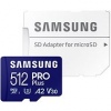 Samsung/micro SDXC/512GB/Class 10/+ Adaptér/Modrá