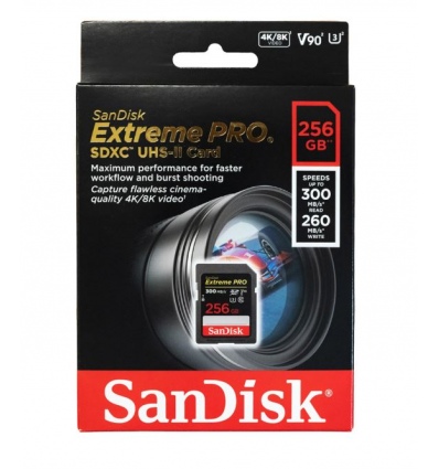 SanDisk Extreme PRO/SDXC/256GB/UHS-II U3 / Class 10