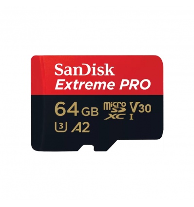 SanDisk Extreme PRO/micro SDXC/64GB/UHS-I U3 / Class 10/+ Adaptér