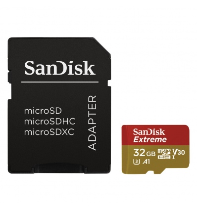 SanDisk Extreme/micro SDHC/32GB/UHS-I U3 / Class 10/+ Adaptér