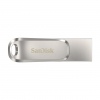 SanDisk Ultra Dual Drive Luxe/256GB/USB 3.1/USB-A + USB-C/Stříbrná