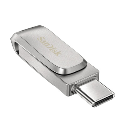 SanDisk Ultra Dual Drive Luxe/512GB/USB 3.0/USB-A + USB-C/Stříbrná