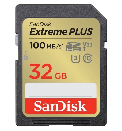 SanDisk Extreme PLUS/SDHC/32GB/UHS-I U3 / Class 10/Černá