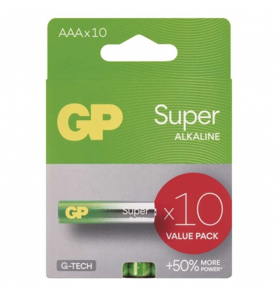 GP Alkalická baterie SUPER AAA (LR03)- 10ks