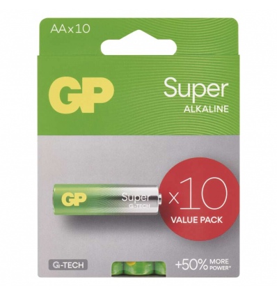 GP Alkalická baterie SUPER AA (LR6)- 10ks