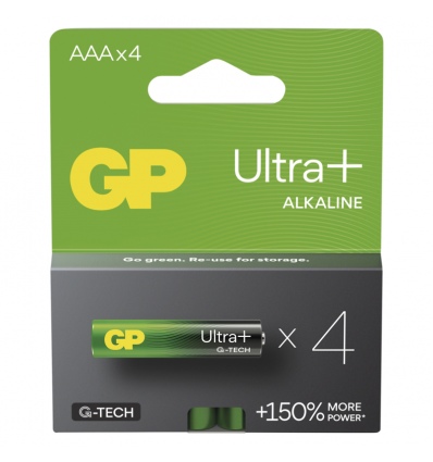 GP Alkalická baterie ULTRA PLUS AAA (LR03)- 4ks