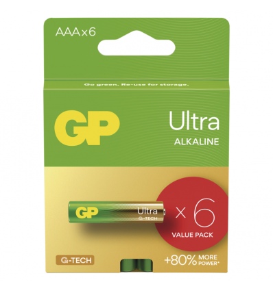 GP Alkalická baterie ULTRA AAA (LR03)- 6ks