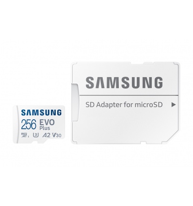 Samsung EVO Plus/micro SDXC/256GB/UHS-I U3 / Class 10/+ Adaptér/Bílá