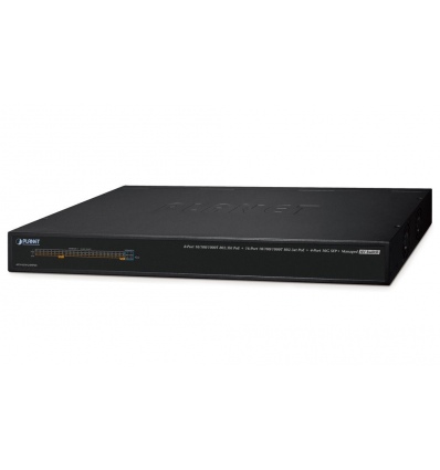 Planet AVS-4210-24HP4X managed AV switch, 24x1Gb, 4x10Gb SFP+, 16x PoE 802.3at + 8x PoE 802.3bt 450W, 0~50°C , QoS