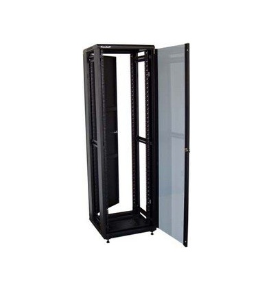XtendLan 42U/600x600 stojanový, černý, skleněné dveře, plná záda