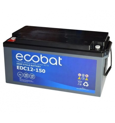 Ecobat Trakční Pb baterie EDC12-150, 160Ah, 12V
