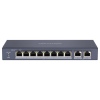 Hikvision DS-3E0310P-E/M - Switch 8x 100Mbps RJ-45 PoE, 2x GbE RJ-45, 60W PoE budget, Extend režim