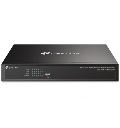 TP-Link VIGI NVR1008H-8MP, 8 kanálů, 80Mbps, H.265+, 1x SATA, max. 10 TB, 8x PoE, 2x USB, VGA, HDMI