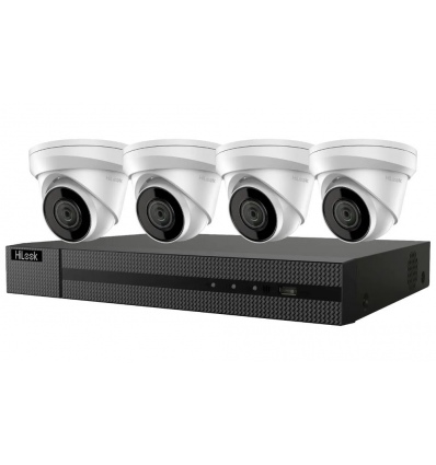 HiLook Powered by HIKVISION/ 4K PoE Turret KIT/ IK-4248TH-MH/P/ 4x kamery IPC-T280H 2.8mm/ 1x NVR-104MH-C/4P/ 2TB HDD