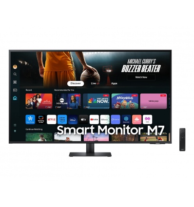 Samsung Smart Monitor/M70D/43"/VA/4K UHD/60Hz/4ms/Black/2R