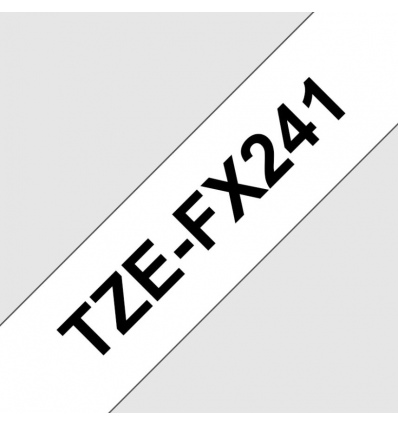 TZE-FX241, bílá / černá, 18 mm
