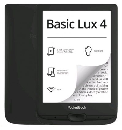 E-book POCKETBOOK 618 Basic Lux 4 Ink Black, černý