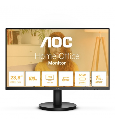 AOC/24B3CA2/23,8"/IPS/FHD/100Hz/1ms/Black/3R