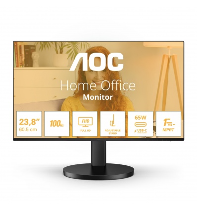 AOC/24B3CF2/23,8"/IPS/FHD/100Hz/1ms/Black/3R