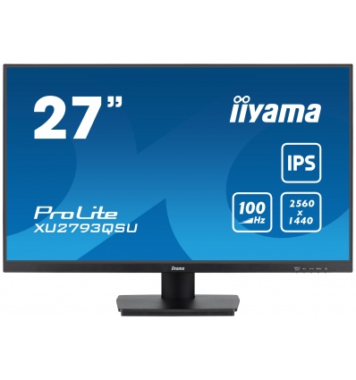 iiyama ProLite/XU2793QSU-B6/27"/IPS/QHD/100Hz/1ms/Black/3R