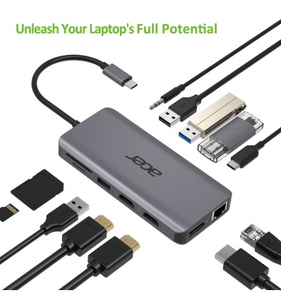 Acer 12in1 USB-C dongle (USB,HDMI,PD,CD,DP,RJ45)
