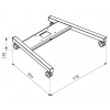 PFT8520S pojízdný podstavec Connect-it Floor stříbrný