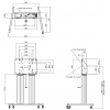 SMMS 062.7105 dvojitý elektrický lift 98", 160 kg, 1295-1895 mm, černý