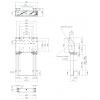 SMMS 052.7150W podlahový lift 86", dvojitý, 936–1806 mm, bílý