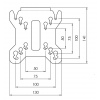 Vogel´s LCD adaptér VESA50/75/100 PFI 3015 - černý