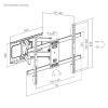 Výsuvný držák Brateck LPA69-466 pro TV 37"-80" 60kg polohovatelný nástěnný Heavy Duty