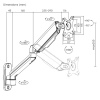 Držák monitoru Brateck LDA32-112E jedno rameno mechanická pružina nástěnný