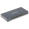 Hikvision DS-3E1310HP-EI - Smart switch 8x 100Mbps PoE (2x Hi-PoE) + 2x Gb 110W dosah až 300m IP40