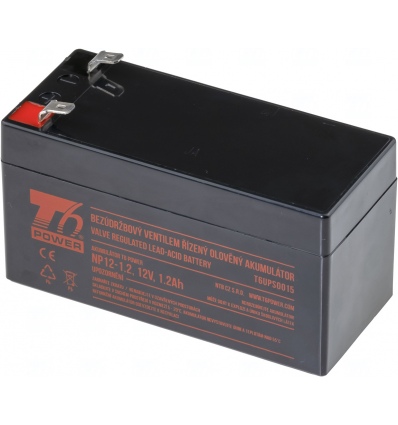 Akumulátor T6 Power NP12-1.2Ah, 12V, 1,2Ah