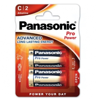 Baterie Panasonic PRO POWER C, LR14, R14, malé mono, LR15, AM2, L, MN1400, 814, E93, LR14N, 14A, 1,5V, blistr 2 ks