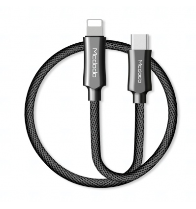 Mcdodo USB C / Lightning kabel Knight serie, 3A, 1.2m, černý