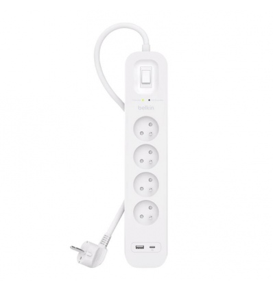 Belkin Surge 4T 525J, 18W, USB A + C, Pol