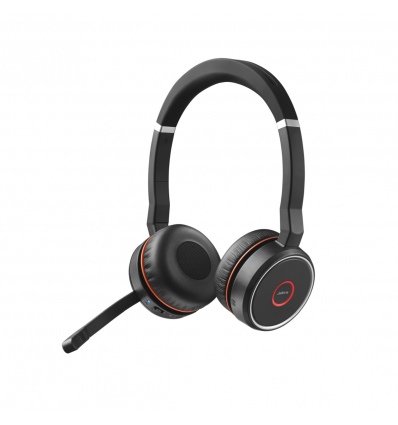 Jabra Evolve 75 SE/Stereo/ANC/BT/Bezdrát/MS/Stand/Černá-červená