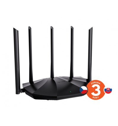 Tenda TX2 Pro AX1500 WiFi6 Router, 1x GWAN, 3x GLAN, IPv6, 5x 6dBi anténa, WPA3, CZ App