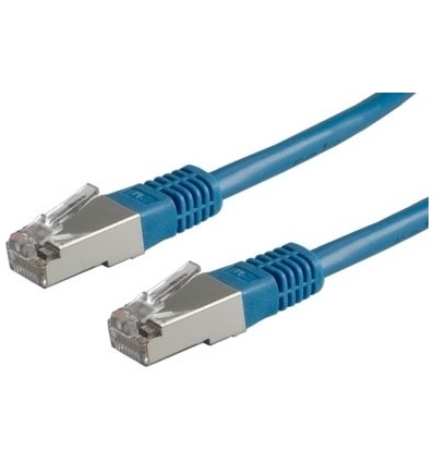 Patchkabel S/FTP,Cat6,2xRJ45, 0,5m modrý