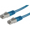 Patchkabel S/FTP,Cat6,2xRJ45, 0,5m modrý