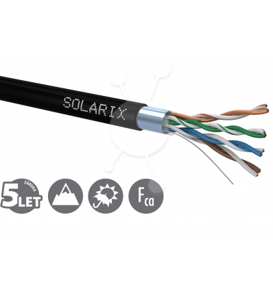 Instalační kabel Solarix CAT5E FTP PE Fca venkovní 305m/box SXKD-5E-FTP-PE