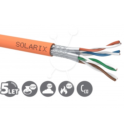 Instalační kabel Solarix CAT7 SSTP LSOH Cca-s1,d1,a1 500m/cívka SXKD-7-SSTP-LSOH