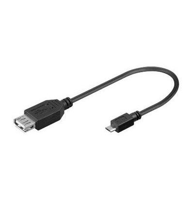 PremCord USB kab redukceA/fem-MicroUSB/male20cmOTG