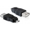 PremiumCord USB redukce A/female-MicroUSB/male