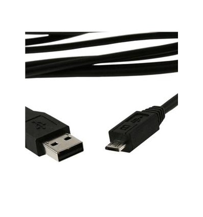 Kabel USB A Male/Micro B Male, 0.5m,USB 2.0,černý