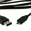 Kabel USB A Male/Micro B Male, 0.5m,USB 2.0,černý