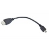 Kabel USB AF/mini BM,OTG,15cm pro tab. a tel.